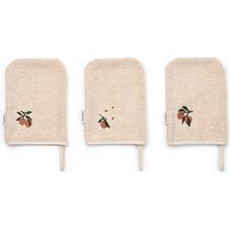 Liewood 3-Pack Francisco Washcloth, 1232 Peach/sea Shell