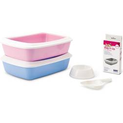 Savic Iriz Starter Kit Litter Tray 42x31x12.5cm Pink/White