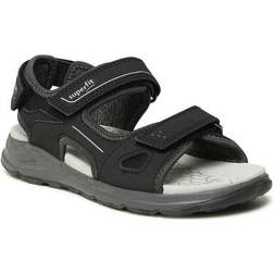 Superfit Criss Cross Sandal - Black/Light Grey