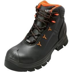 Uvex ESD Safety Work Boots - Black/Orange