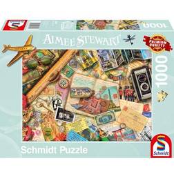 Schmidt Spiele Spiele 57581 Aimee Stewart, Aufgetischt Reise-Erinnerungen, 1000 Teile Puzzle, Normal