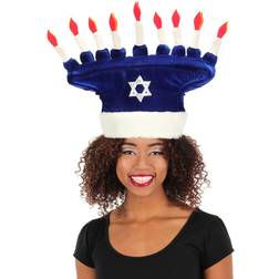 Elope Chanukah Soft Costume Hat Orange/Blue/White