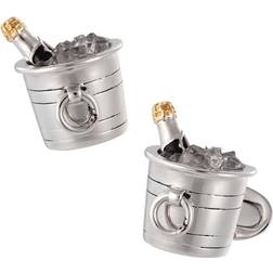 Jan Leslie Sterling Silver Champagne Bucket Cufflinks