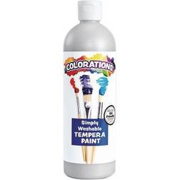 Colorations Silver Simply Washable Tempera Paint 16 oz. Silver