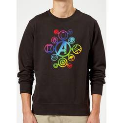 Marvel Avengers Rainbow Icon Sweatshirt Black