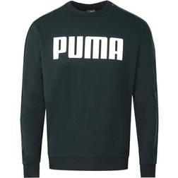 Puma velvet taped logo black sweatshirt