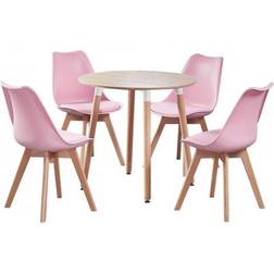 Life Interiors Round Lorenzo Dining Set 80cm 5pcs