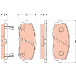 TRW Bremsbelagsatz, Scheibenbremse Vorderachse GDB3510