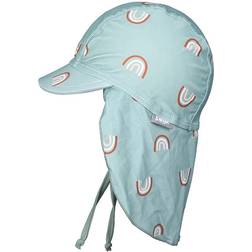 Sterntaler Peaked Cap Med Nakkebeskyttelse - Rainbow Green