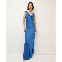 Veronica Beard Sanderson Satin Maxi Dress - Blue