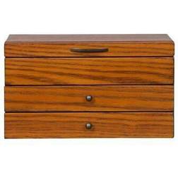 Mele & Co. Selma Wooden Jewelry Box in Walnut Finish