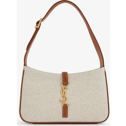 Saint Laurent Le 5 a 7 Canvas Hobo White/Light Bronze