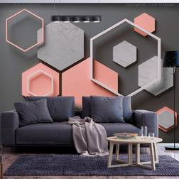 Artgeist Fototapet Hexagon Plan 250 x 175 cm