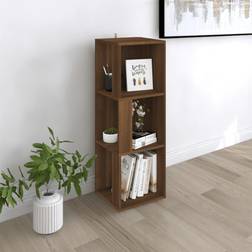 vidaXL brown Corner Engineered Book Shelf