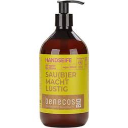 Benecos Handseife BIO-Ingwer + BIO-Zitrone SAUB ER MACHT LUSTIG