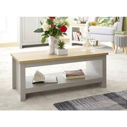 GFW Lancaster Grey & Oak Top Coffee Table