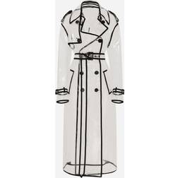 Dolce & Gabbana Transparent Double Breasted Trench Coat