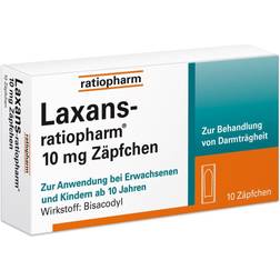 LAXANS-ratiopharm 10 mg Zäpfchen 10 St.