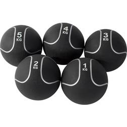 Gorilla Sports Medizinball Set Schwarz Silber 15 kg