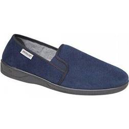 Dunlop 11 UK, Navy Mens Jethro Twin Gusset Slip-On Slippers