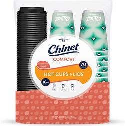 Chinet Comfort 16 oz Cups With Lids 70Count Each 70Count