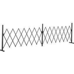 OutSunny Absperrgitter ausziehbar dunkelbraun 405 Scherengitter