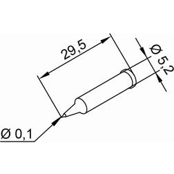 Ersa Lötspitze, 0102PDLF01/SB, bleistiftspitz, 0,1