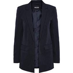 Pieces Kavaj pcBossy LS Loose Striped Blazer Blå