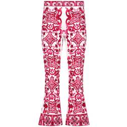 Dolce & Gabbana Printed flared trumpet leg pants pink