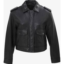 IKKS Leather Short Biker Jacket