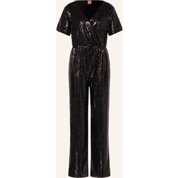 HUGO BOSS Paillettenjumpsuit Schwarz