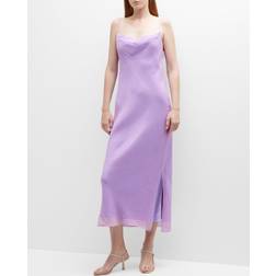 Vince Silk slip dress purple