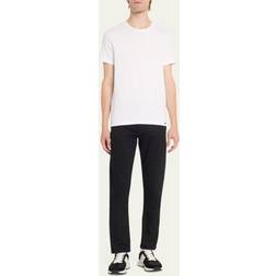 Tom Ford Mens White Crewneck Regular-fit Stretch-cotton T-shirt