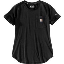 Carhartt Women's Force Relaxed Fit Midweight Pocket T-Shirt, Black