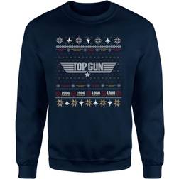 Top Gun Festive Flight Christmas Jumper - Navy