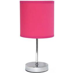 Creekwood 11.81 Hot Pink Traditional Petite Metal Stick Bedside Table Lamp