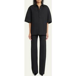 Victoria Beckham Pointed Collar Shirt - Black