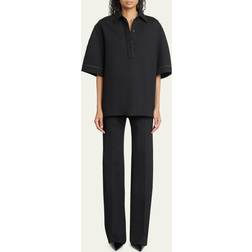 Victoria Beckham Pointed collar shirt black