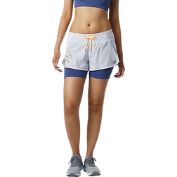 New Balance Women's Printed Impact Run 2in1 Short - Libra