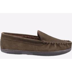 Cotswold Brown Tresham Moccasin Slipper