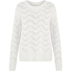 Pieces Bibi Patterned Knitted Top - Birch