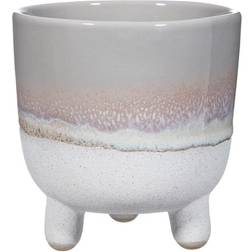 Sass & Belle Mojave Glaze Grey Planter On Legs Plant Pot Container