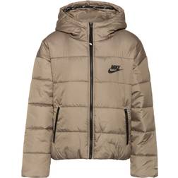 Nike Women's Synthetic-fill Hooded Jacket Sportswear Therma-fit Repel Sport Matte Olive/Black/Black