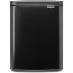 Brabantia Bo Trash Can 3.2 Gallon 14.8 H x 11.4 W x 8.9 D in Matte Black