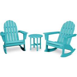 Polywood Vineyard Rocking Adirondack Outdoor Lounge Set