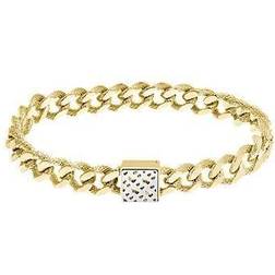 HUGO BOSS Caly Monogram Square Bracelet - Gold/Silver