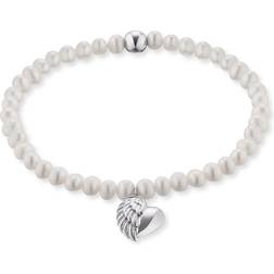 Engelsrufer Perlen Stretch Armband aus Sterling Silber - Nickelfrei