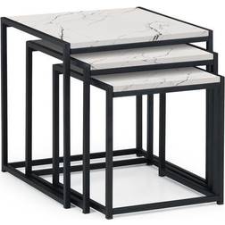 Julian Bowen Tribeca Nest Of 3 Bord Vit Marmor Satsbord
