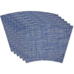 DII Tweed Wedge Place Mat Blue