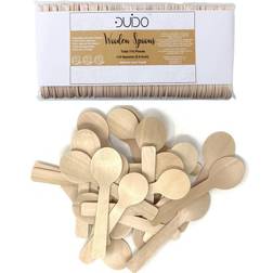 Disposable small wooden mini spoon – pack of 110 3.9-inch set eco-friendly tas